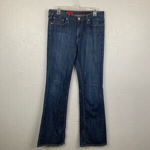 AG Adriano Goldschmidt The Elite Boot Cut Jeans Dark Wash Slight Flare Mid Rise